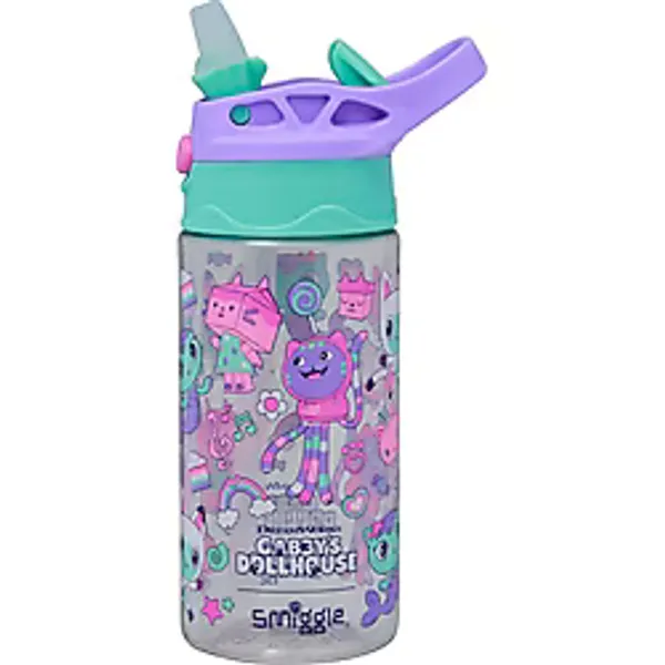 Smiggle - Gabbys Dollhouse Bpasız 440ML Gizli Pipetli Suluk - Diğer - Çok Renkli
