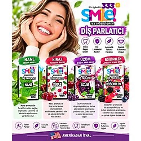 Smile Smıle 2 Paket Luxury Living Ithal Diş Beyazlatıcı Parlatıcı - BÖĞÜRTLEN KİRAZ