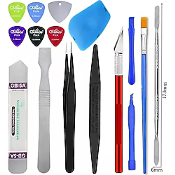 Smnr Evrensel Profesyonel Açma Aleti Seti Plastik Metal Düz Esnek Levye Spudger Sökme Tamir Aletleri Seti Tablet Dizüstü Bilgisayar Ceptelefonu VS25