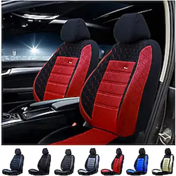 SMRAUTOACCESSORY Fiat Panda Oto Koltuk Kilifi Gof Kirmizi-siyah ile uyumlu SMRNM-2102