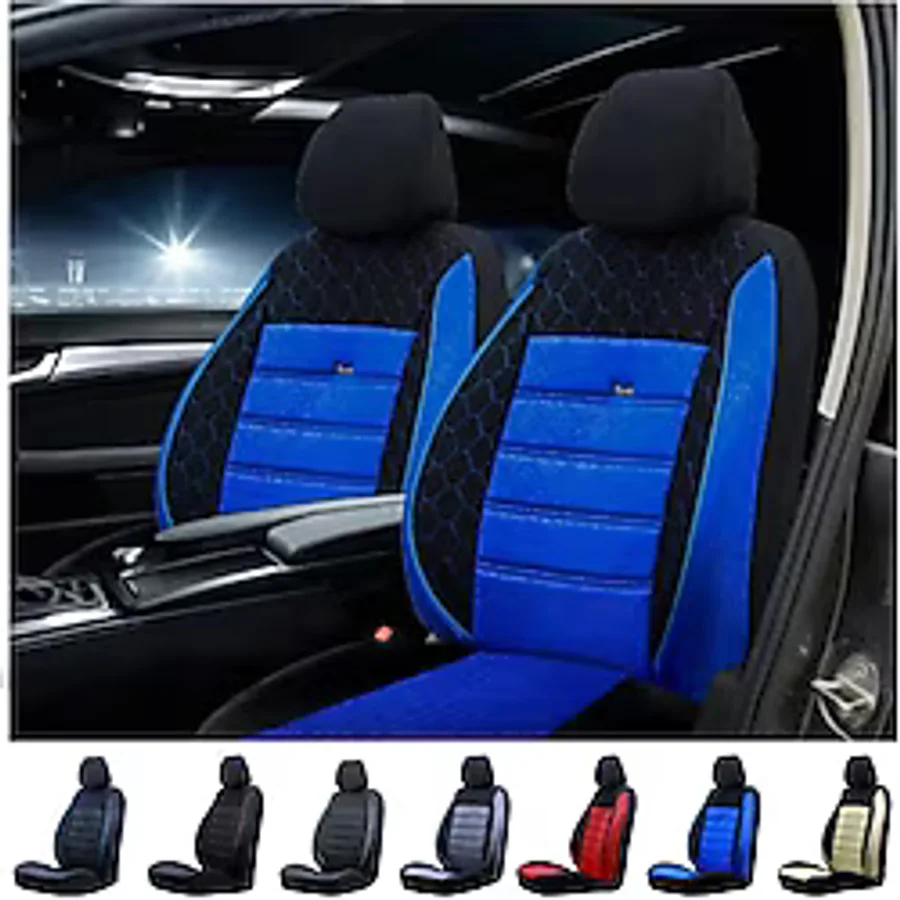 SMRAUTOACCESSORY Ford Fiesta Siyah Mavi Oto Koltuk Kilifi Gof