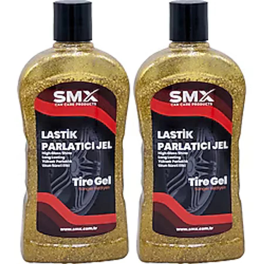 SMX Simli Jel Lastik Parlatıcı 500 Ml 2 Adet + Sünger Hediye