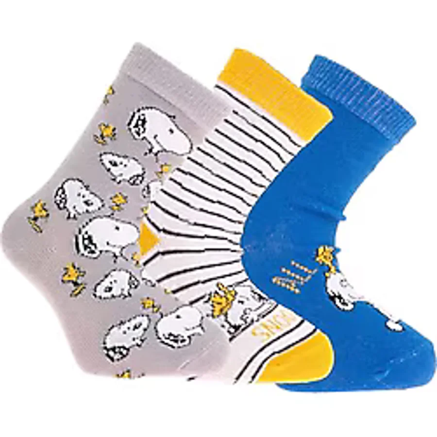 Snooze Baby Snoopy 3lü Soket Çorap Erkek Bebek İndigo