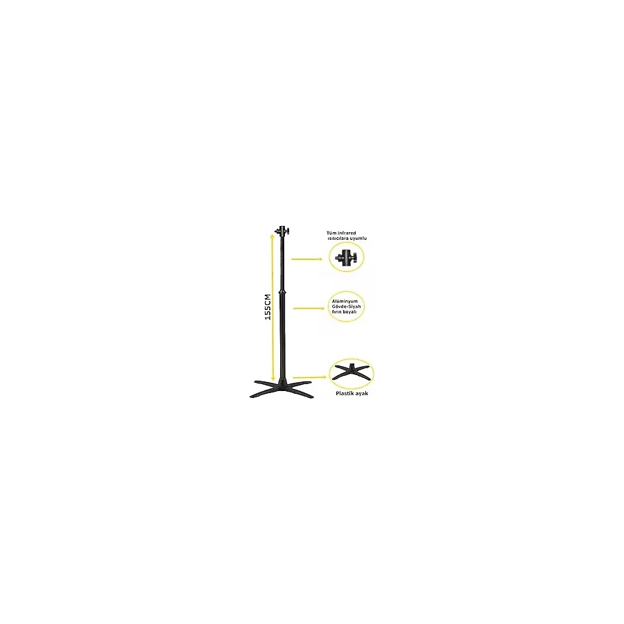Soba Ayağı Çok Amaçlı Lüks Alüminyum Ayak 155cm