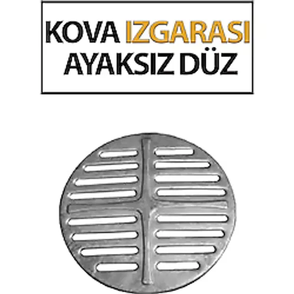 Soba Kova Izgarası Ayaksız Düz , Kalın Saç. Çapı 26 Cm