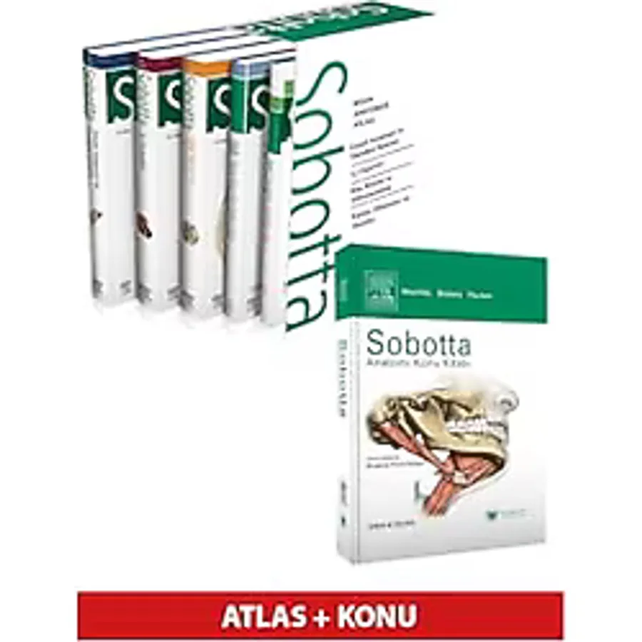 Sobotta Anatomi Atlası 4 Cilt Set (13. En Son Türkçe Baskı) + Sobotta Konu Kitabı