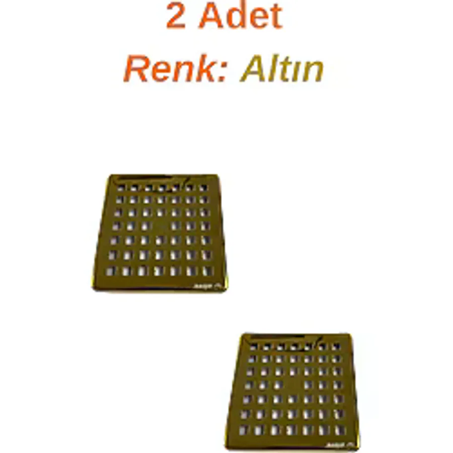 sofdekor 2 Adet Yer Süzgeci Izgarası Altın 10x10 Uyumlu