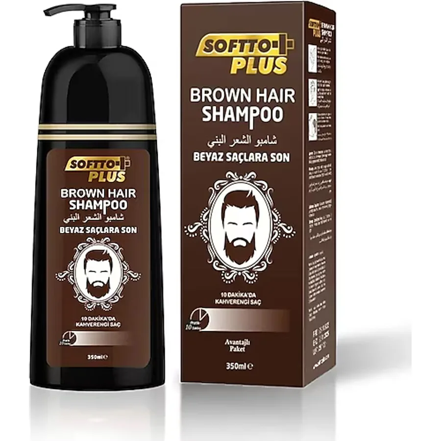 Softto Plus Brown Hair 350 ml Kahverengi Şampuan