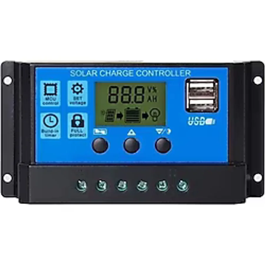 Solar Akü Şarj Kontrol Cihazı 30a Güneş Enerjisi Usb Çıkışlı