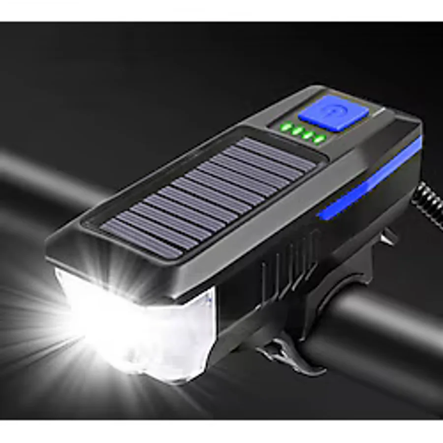 Solar Bisiklet Feneri Su Geçirmez T6 Led Güneş Enerjili Usb Şarjlı