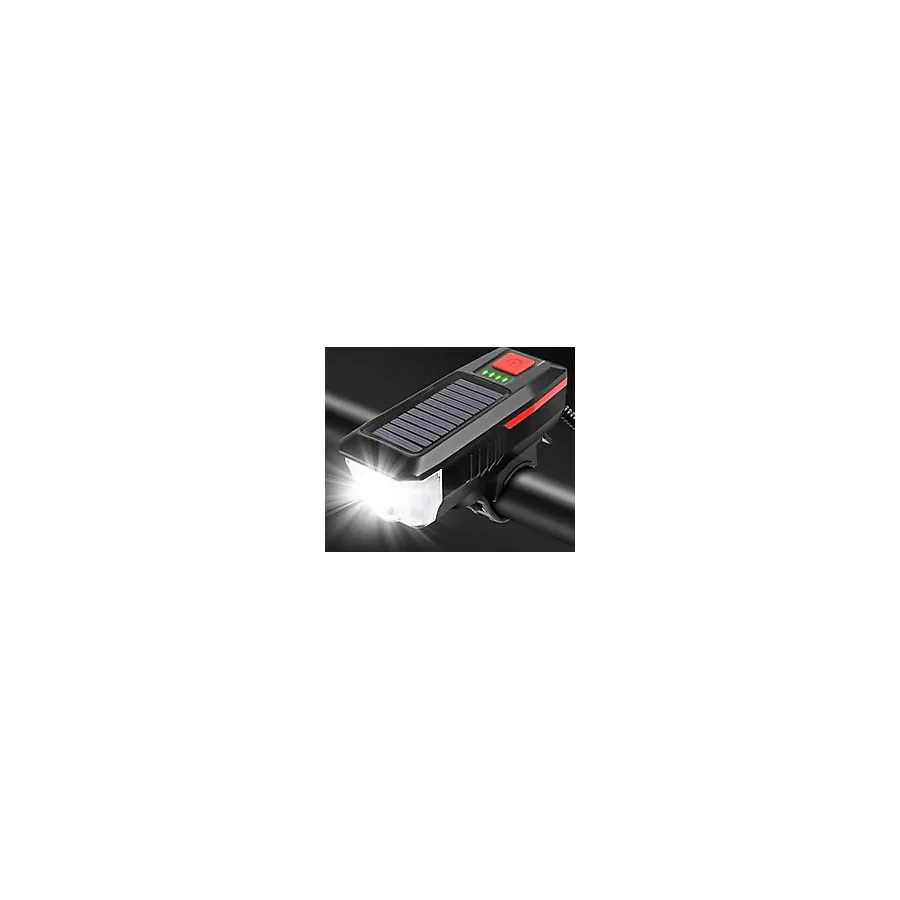Solar Enerjili, Usb Şarjlı Bisiklet Ön Far, Korna