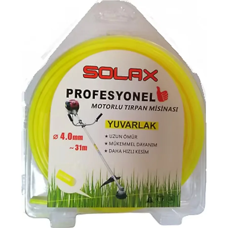 Solax Misina 4mm 31metre Sarı Yuvarlak Misine Tırpan