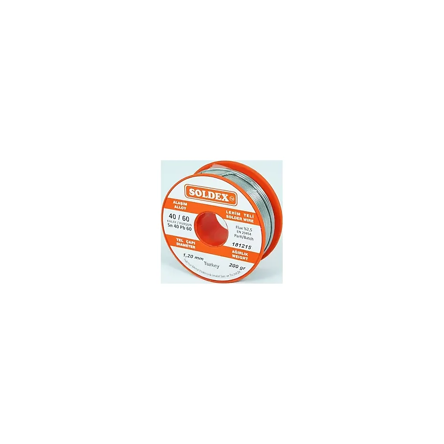 Soldex 1.2 mm 200 gr Lehim Teli Sn40 Pb60