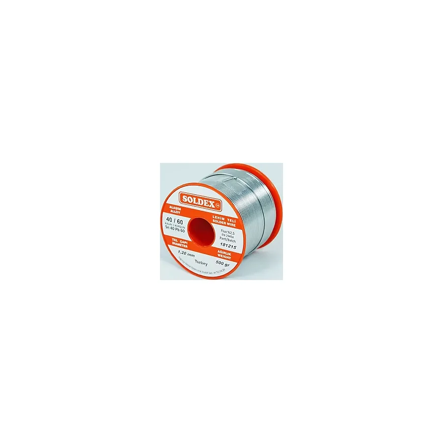 Soldex 1.2 mm 500 gr Lehim Teli Sn40 Pb60