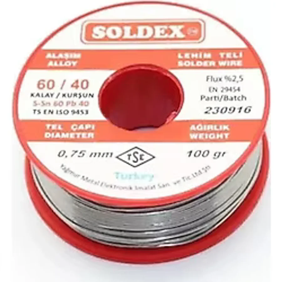 Soldex 60/40 100 gr 0.75 mm Lehim Teli