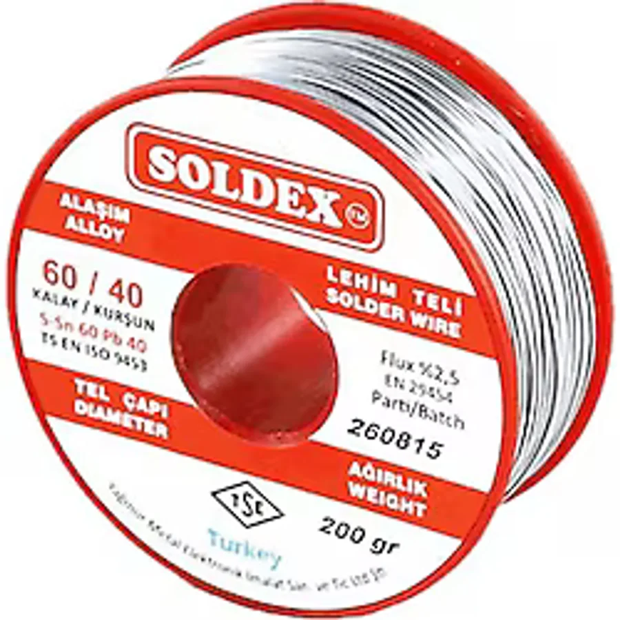 Soldex 60/40 200 gr 0.75 mm Lehim Teli