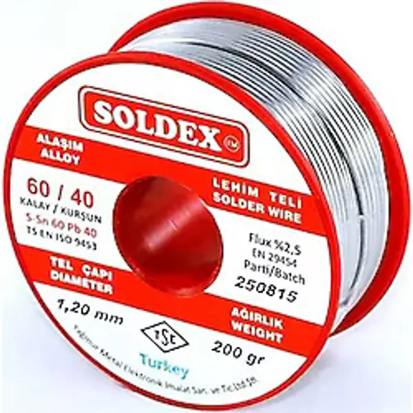 Soldex 60/40 200 gr 1 mm Lehim Teli