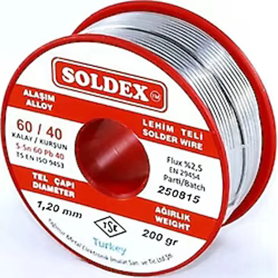 Soldex Sn60 Pb40 Lehim Teli 1.2mm 200gr