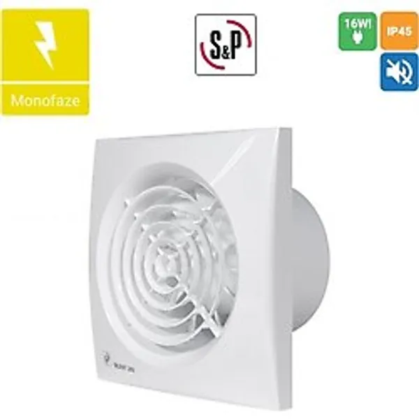 Soler&Palau Soler Palau Silent 200 Crz Timer 120MM M3/h 180 Db 33 Sessiz Tasarruflu Ortam Havalandırma Fanı Agmair Agm