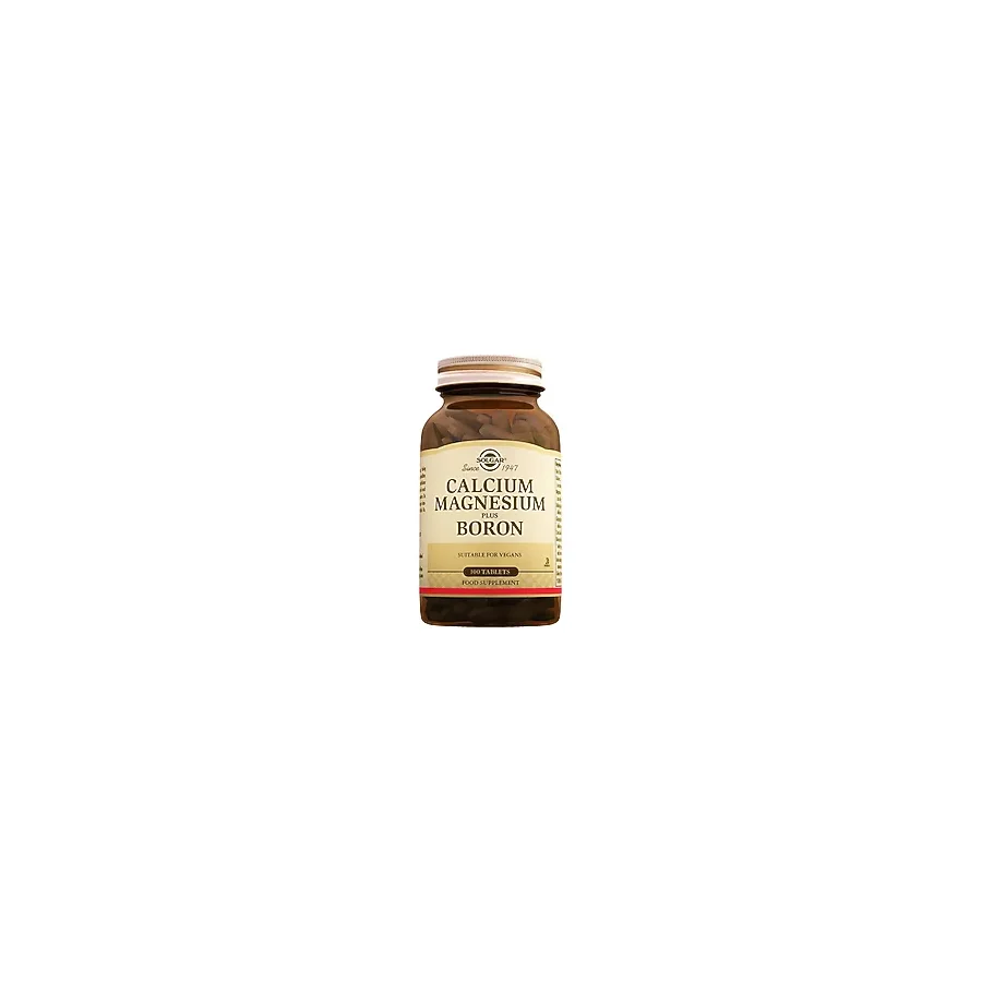 Solgar Calcium Magnesium Plus Boron 100 Tablet Vegan Dostu Besin Takviyesi Türkiye Menşeli