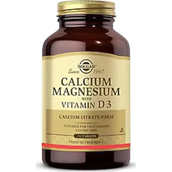 Solgar Calcium Magnesium Vitamin D3 150 Tablet Yüksek Emilim İçeren Vitamin ve Mineral Takviyesi