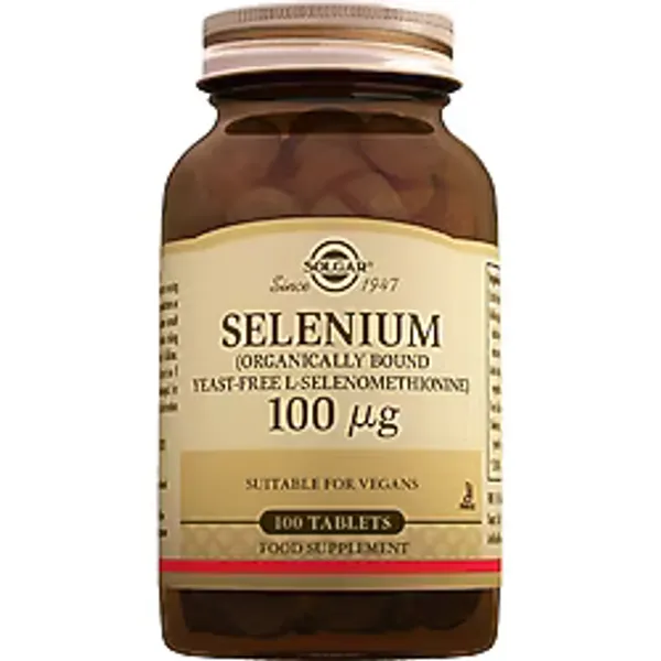 Solgar Selenyum 100 Mcg 100 Tablet Vegan Dostu İçerik Besin Takviyesi - Aromasız