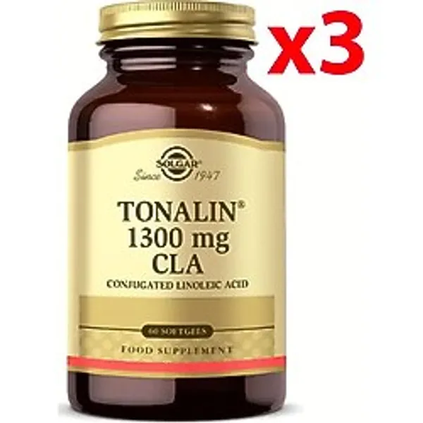 Solgar Tonalin 1300 mg CLA 60 Kapsül 3'lü