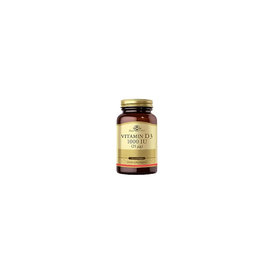 Solgar Vitamin D3 1000 IU (25 g) 100 Yumuşak Jelatin Kapsül Türkiye Menşeli Besin Takviyesi