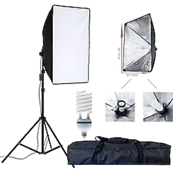 Soligor 50x70 Tek Duylu Softbox Sürekli Işık Seti 85w Ampullü