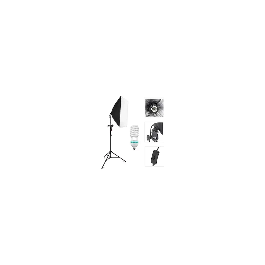 Soligor Soigor Softbox 50X70Cm Sürekli Işık Tek Duy Paraflaş Youtuber Make Up