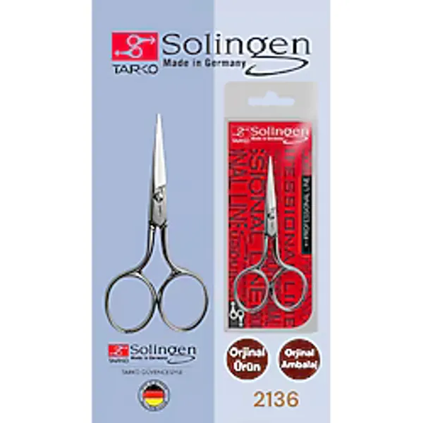 Solingen 2136 Kaş Makası Tek Kozmetik126 Dır