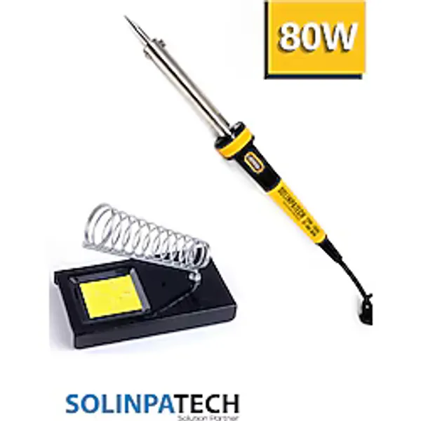 Solinpatech 80w Profesyonel Yüksek Isı Gücüne Sahip Resistörlü Kalem Havya Ve Stand Lehim Makinesi