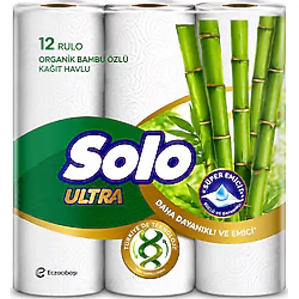 Solo Ultra Bambu Katkılı Kağıt Havlu 12'li