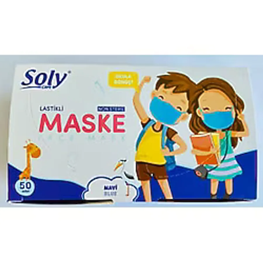 Soly Care Kids 3 Katlı 50'li Çocuk Maskesi