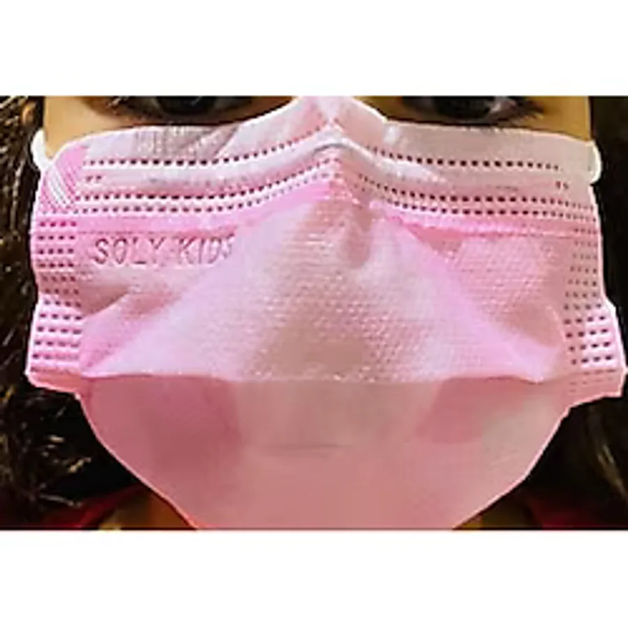 Soly Care Kids 3 Katlı Pembe 50'li Çocuk Maskesi