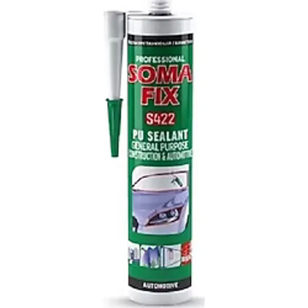 Somafix 280 ml Gri Poliüretan Mastik Dış Cephe Oto Cam Kaporta Pu Mastik Yapıştırıcısı - PU Mastik/gri