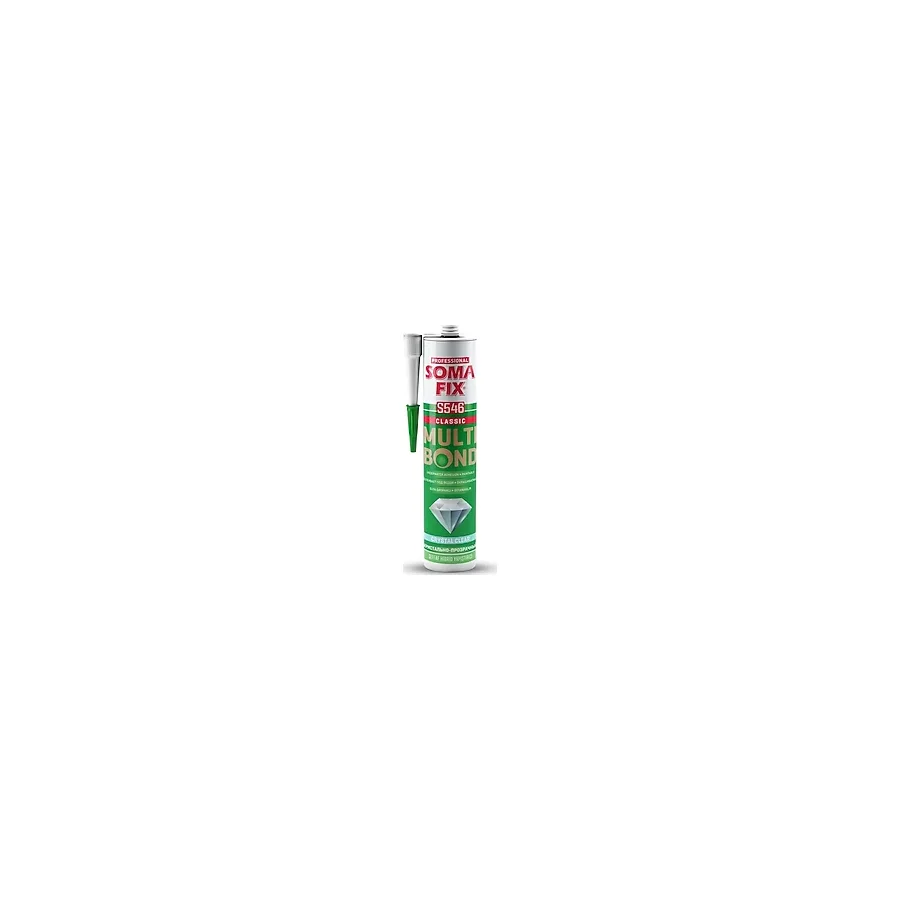 Somafix 290 ml Şeffaf Kristal Hibrid Multi Bond Sıvı Çivi Suya Dayanıklı Cam Korniş Kartonpiyer Yapıştırıcısı Silikonu