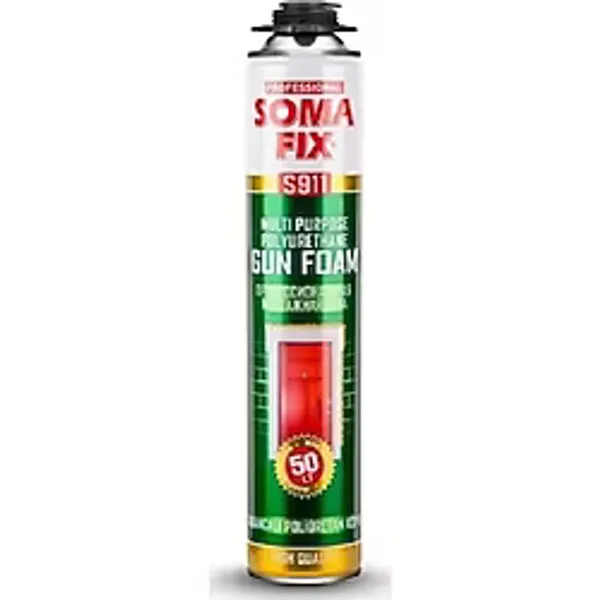 Somafix 750 ml - 850 Gr Tabancalı Poliüretan Köpük Tam Gramajlı Çelik Kapı Pencere Izolasyon Montaj Dolgu Pu Köpük