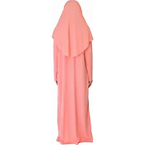 Somon Fermuarlı Namaz Elbisesi Somon