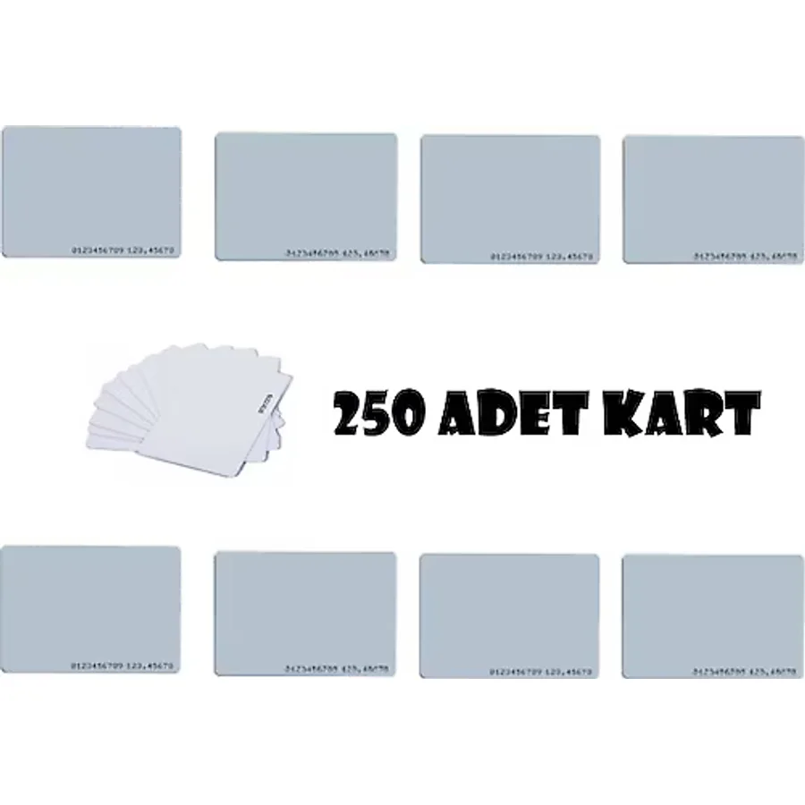 Sonex Manyetik Kart - Rfid Kart Göstergeç Proximity Kart 125 Khz 250 Kart - Beyaz