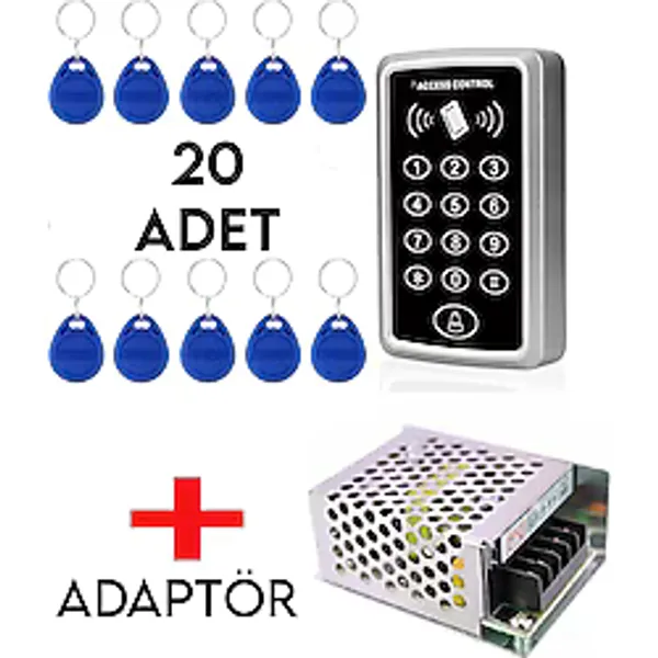 SONEX Rfıd Şifreli Kapı Kilidi - Kartlı Geçiş Kontrol Sistemi Full Set
