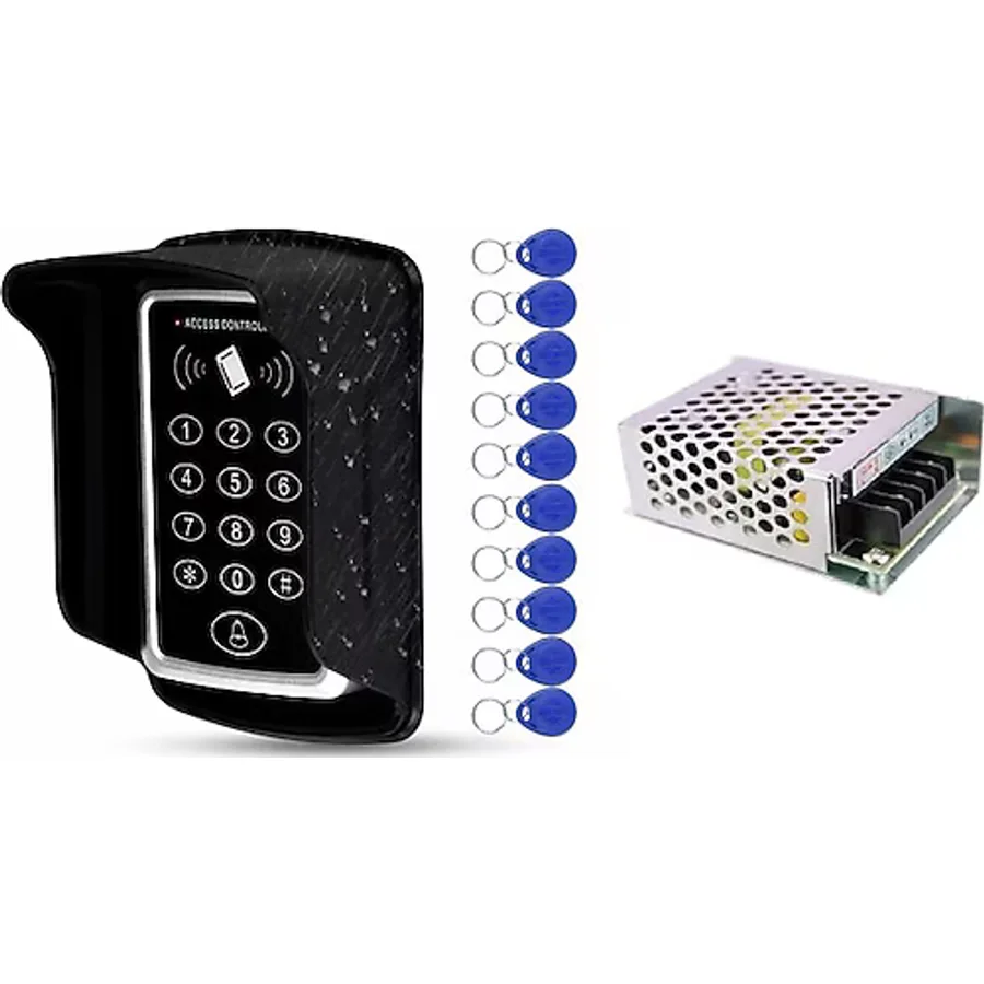 Sonex RFID Şifreli Kapı Kilidi - Koruyucu Kapak - Adaptör - 30 Tag - Siyah