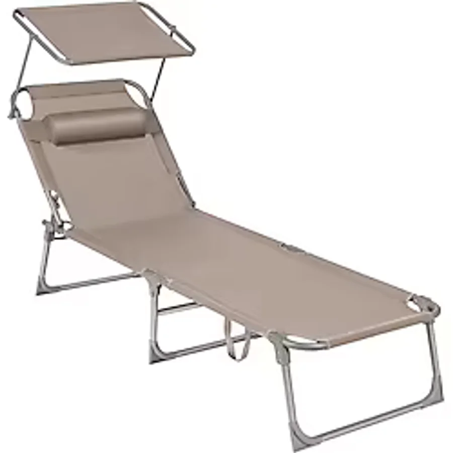 SONGMICS GCB192K01 şezlong, katlanabilir, 193 x 53 x 29 cm, taşıma kapasitesi 150 kg,