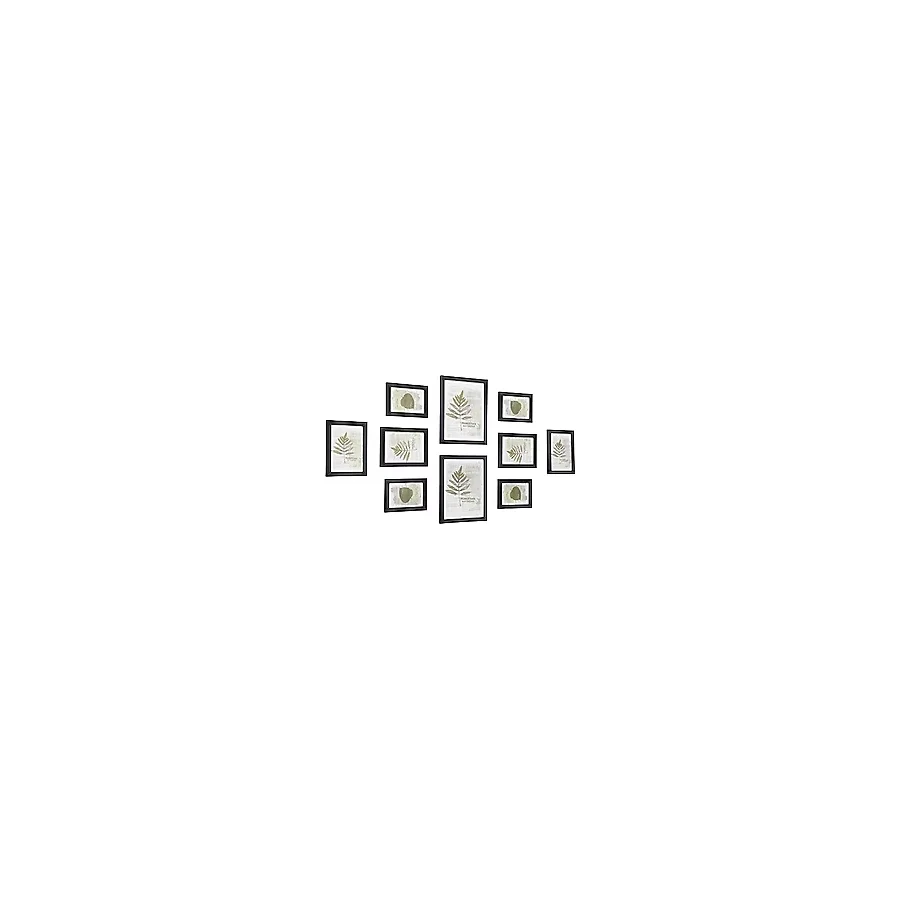SONGMICS Resim Çerçevesi Seti 10'lu, 20 x 25 cm Boyutunda 2 Fotoğraf, 13 x 18 cm Boyutunda 4 Fotoğraf, 10 x 15 cm Boyutunda 4 Fotoğraf, Siyah
