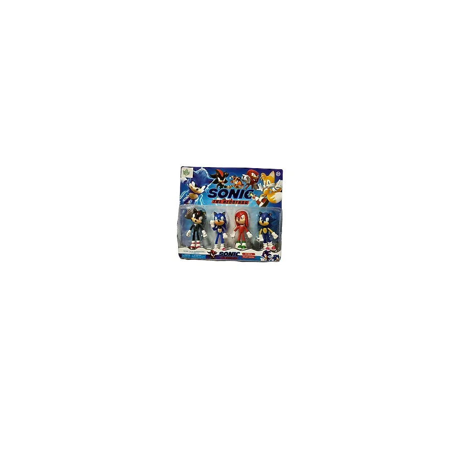 Sonic Kirpi Sonic Oyuncak Super Sonıc-Shadow-Sonic-Knuckles 4'lü Figür Karakter Oyuncak Seti