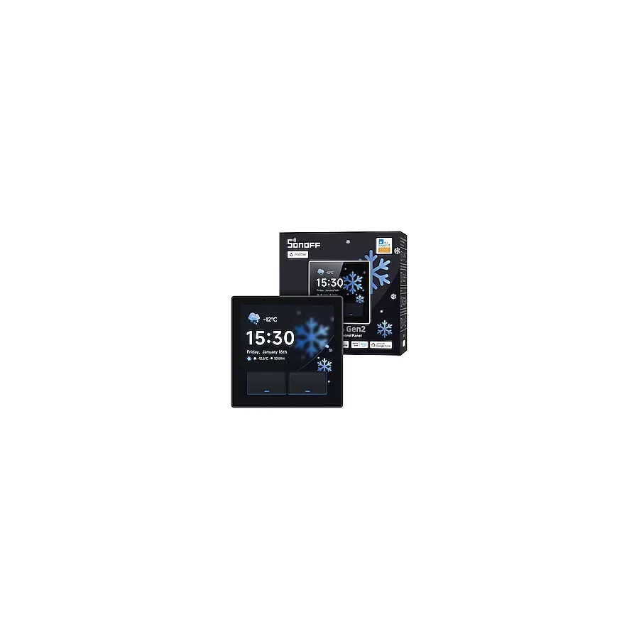 Sonoff Nspanel Pro Gen2 Röleli Akıllı Ev Kontrol Paneli - Zigbee Ve Matter Ağ Geçidi, Ev Asistanı Entegrasyonu, Termostat, Güvenlik Alarmı, Alexa, Google, Apple, 2,4/5 Ghz Wifi (Siyah) İle Uyumlu
