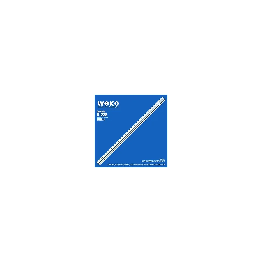 Sony 55Ex725 55'' 4 Adet Tv Led Bar ( Tvnizin İçindeki Led Barla Aynısı Olduğunu Görmeden Almayınız. Led Bar Ürünlerinde Paket Açıldığında İade Kabul Edilmemektedir.)