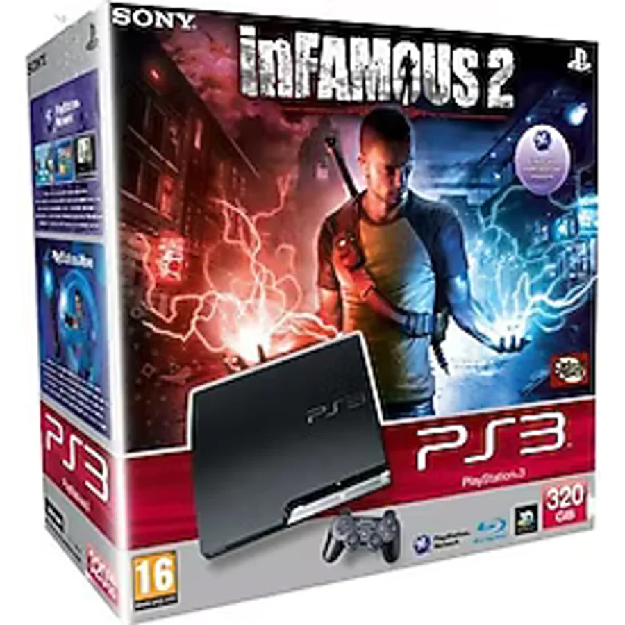 Sony Playstation 3 320 Gb Slim Konsol + İnfamous 2 + Killzone 3 Türkçe Oyun + Hdmi Kablo