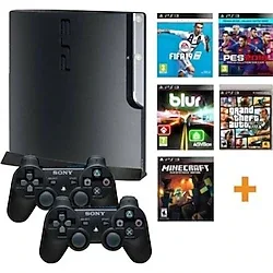 Sony Playstation 3 Slim 320 Gb + 2 Orijinal Kol + 30 Oyun