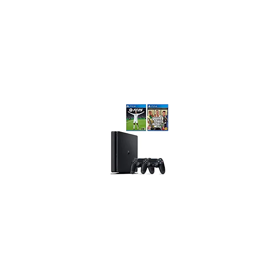 Sony Playstation 4 Slim 1 TB - 2. DualShock Kol - Ps4 FC 25 + GTA 5 ( İthalatçı Garantili )